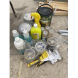 VARIOUS PAINT, FENCE TREATMENT AND DECORATING ACCESSORIES