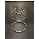 THREE SILVER BANGLES