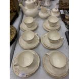 A FULL ROYAL DOULTON 'CASSANDRA' TEA SET TO INCLUDE SIX TRIOS