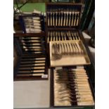 A LARGE ASSORTMENT OF BOXED FLATWARE