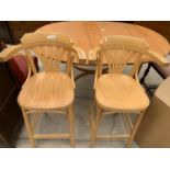 A PAIR OF MODERN BENTWOOD KITCHEN BAR CHAIRS