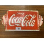 AN ENAMEL DRINK COCA COLA SIGN