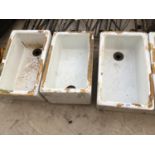 THREE BELFAST SINKS