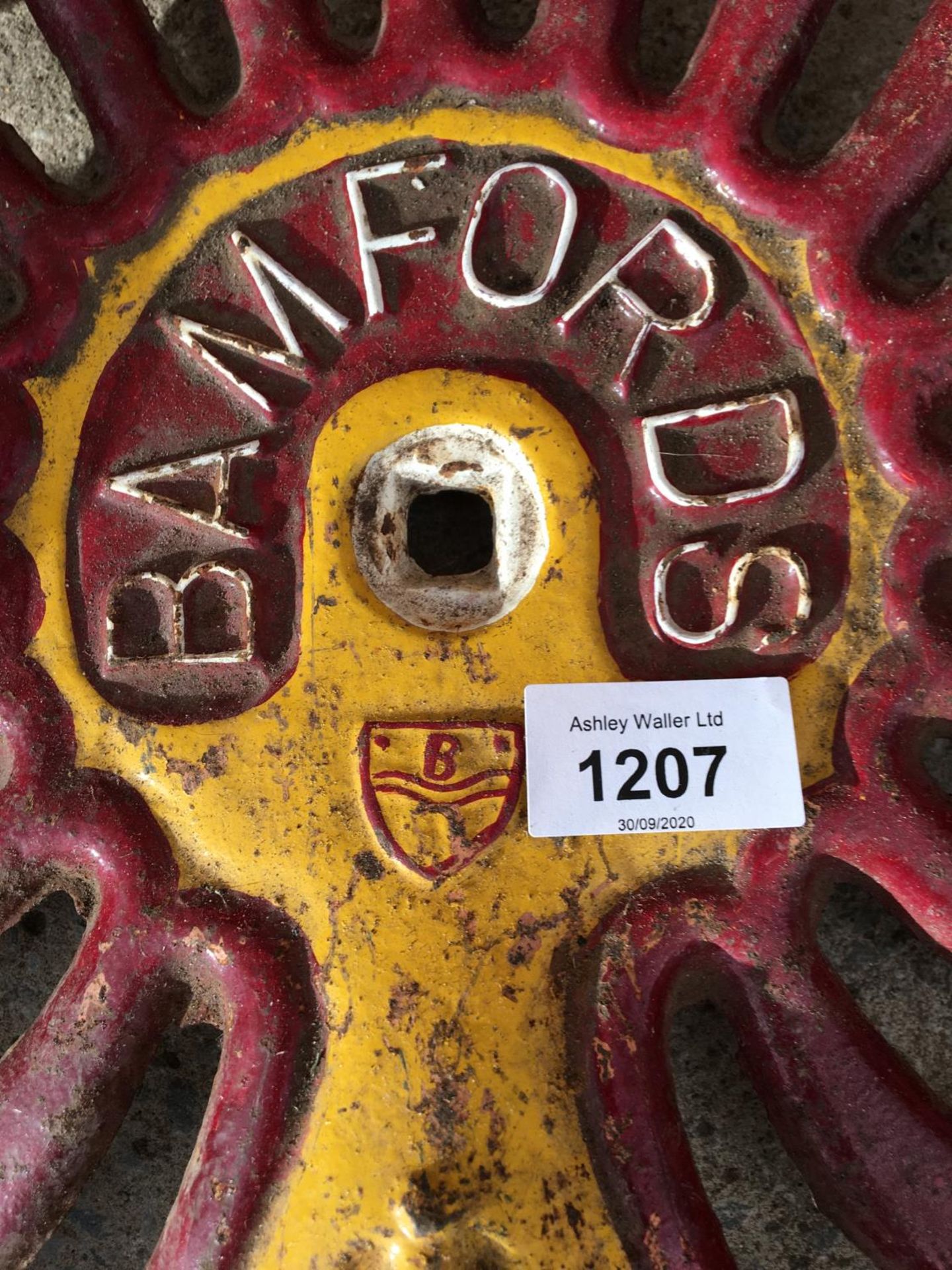 A BAMFORDS RED AND YELLOW TRACTOR SEAT - Image 2 of 2