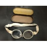 A PAIR OF PILOT GOGGLES