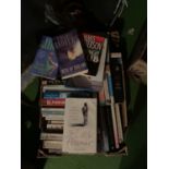 A LARGE QUANTITY OF CONTEMPORARY PAPERBACK NOVELS TO INCLUDE SOME HARD BACK BOOKS