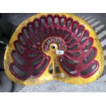 A BAMFORDS RED AND YELLOW TRACTOR SEAT