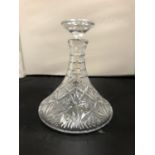 A CRYSTAL SHIPS DECANTER