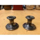 TWO HALLMARKED SILVER CANDLESTICKS