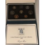 A 1985 ROYAL MINT SEVEN COIN CUPRO NICKEL SET IN PRESENTATION BOX