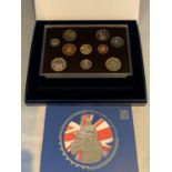 A 2004 ROYAL MINT TEN COIN CUPRO NICKEL SET IN PRESENTATION BOX WITH CERTIFICATE