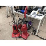 THREE VACUUM CLEANERS TO INCUDE DYSON, AND THREE SWEEPERS