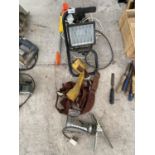 A WORKMAN'S LAMP, INSPECTION LAMP, CAR LOCK AND SAFETY HARNESS