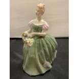 A ROYAL DOULTON FIGURINE OF A LADY WITH A BASKET 'CLARISSA' HN2345