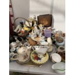 A LARGE QUANTITY OF MIXED CERAMICS TO INCLUDE A SADLER TEA POT ETC.