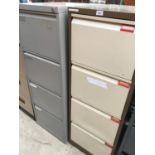 TWO FOUR DRAWER METAL FILING CABINETS