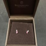 A SET OF 18CT DIAMOND AND RUBY EARRINGS PURCHASED FROM BEAVERBROOKS IN 2008 FOR £350