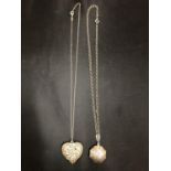 TWO SILVER LOCKETS