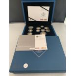 A BOXED 2012 ROYAL MINT SILVER PROOF 10 COIN SET WITH CERTIFICATE