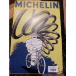 A METAL VINTAGE STYLE MICHELIN MAN TYRES SIGN 20CM X 30CM