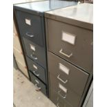 TWO FOUR DRAWER METAL FILING CABINETS