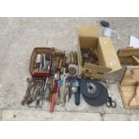 VARIOUS TOOLS AND HARDWARE - SPANNERS, WASHERS ETC