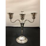 A SILVER CANDELABRA