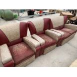 A 1950'S REXENE FLORAL PATTERNED LOUNGE SUITE