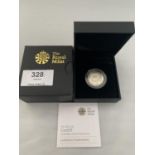 A BOXED 2011 ROYAL MINT SILVER PROOF CARDIFF 1 POUND COIN WITH CERTIFICATE