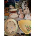 AN ASSORTMENT OF CERAMIC ITEMS TO INCLUDE CARLTON WARE AND MASON'S