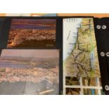 AN ALBUM CONTAINING PICTURES AND POSTCARDS DEPICTING THE JOURNEY TO ISRAEL