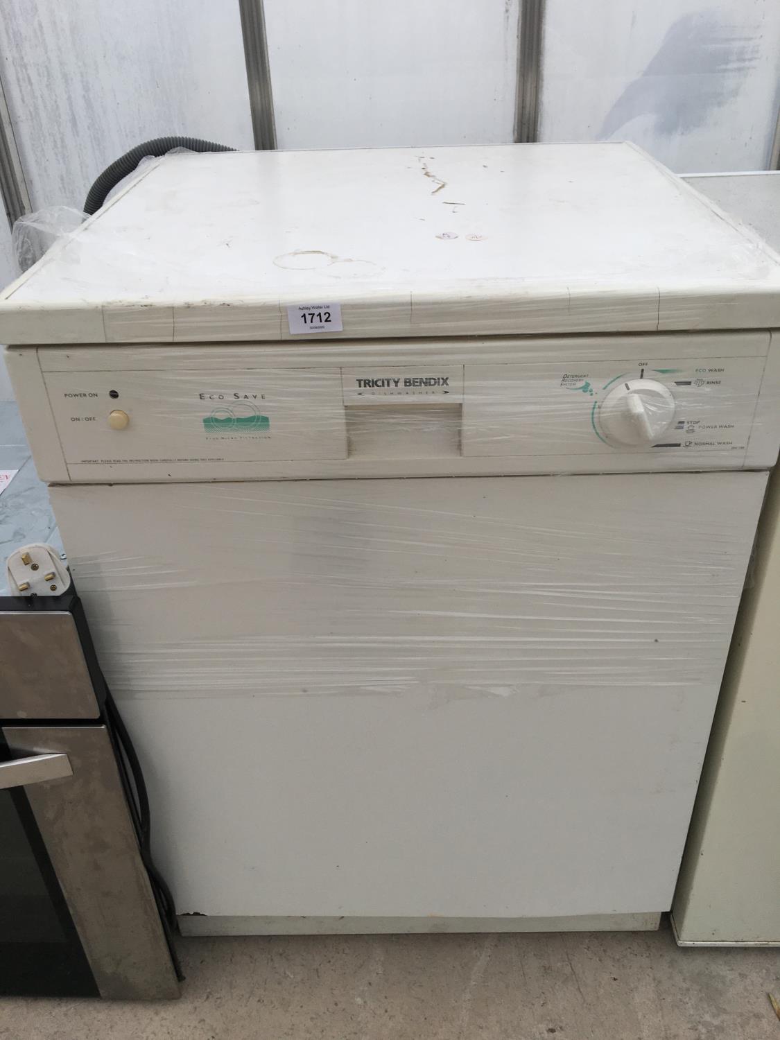 A TRICITY BENDIX DISHWASHER BELIEVED WORKING BUT NO WARRANTY