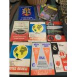 AN ASSORTMENT OF OFFICIAL FOOTBALL PROGRAMMES TO INCLUDE A 1966 WORLD CUP SOUVENIR PROGRAMME