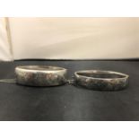 TWO SILVER BANGLES