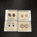 FOUR PAIRS OF 9CT GOLD EARRINGS