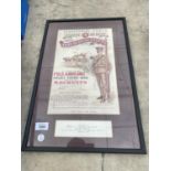 A FRAMED ARMY MEDICAL CORPS RECRUITMENT POSTER