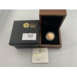 A BOXED 2010 ROYAL MINT GOLD PROOF 25 POUND COIN WITH CERTIFICATE