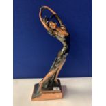 AN ART DECO STYLE RESIN DANCING LADY