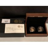 A 2009 GOLD PROOF TWO COIN SET SOVEREIGN AND HALF SOVEREIGN IN WOODEN PRESENTATION CASE WITH