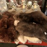A SELECTION OF LADIES FUR COLLARS AND HAND WARMERS