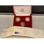 A 1983, 1987 AND 2004 GOLD PROOF THREE COIN HALF SOVEREIGN PORTRAIT SET