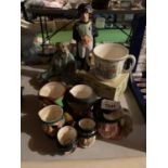 AN ASSORTMENT OF CERAMICS TO INCLUDE A ROYAL DOULTON HUG-A-MUG