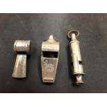 THREE VINTAGE WHISTLES