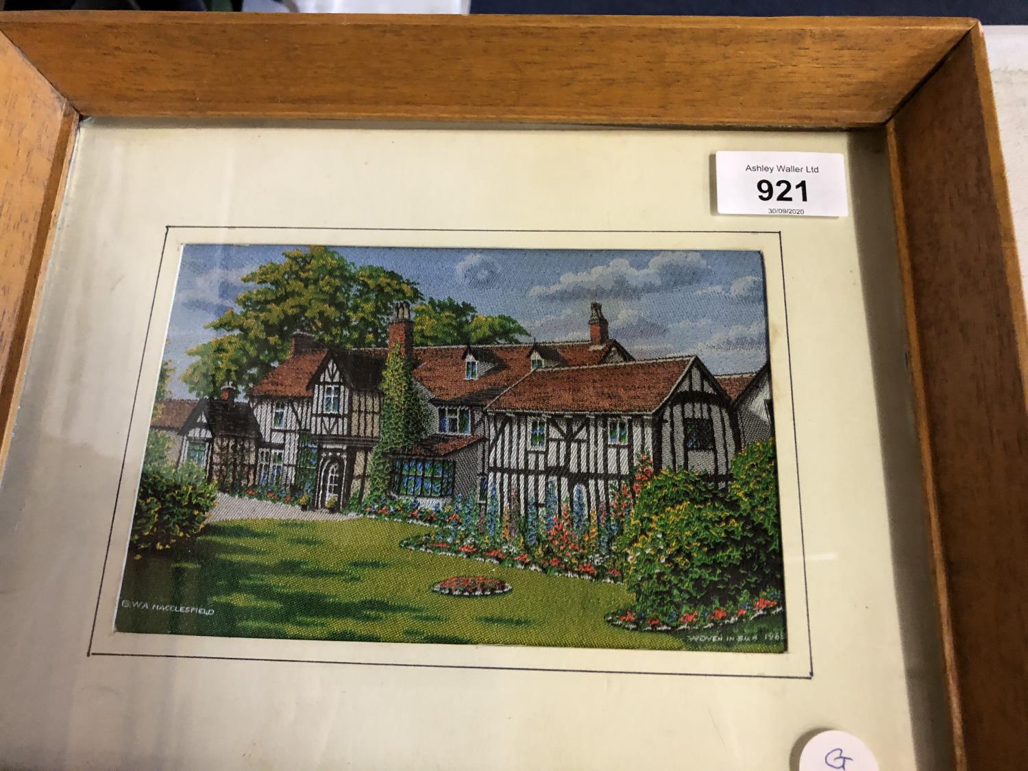 A 1960S ISSUE BROCKLEHURST AND WHISTON WOVEN SILK EMBROIDERY OF GAWSWORTH HALL