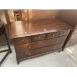 A STAG CHEST OF FOUR SHORT AND TWO LONG DRAWERS, 42" WIDE