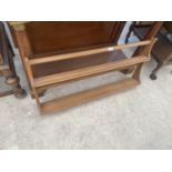 AN ERCOL ELM THREE TIER PLATE RACK