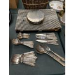 A LARGE QUANTITY OF FLAT WARE TO INCLUDE PLACE MATS