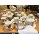 A SELECTION OF TEAWARE TO INCLUDE SPODE 'KYUSHU' AND WEDGWOOD 'MEADOW SWEET' COLLECTIONS