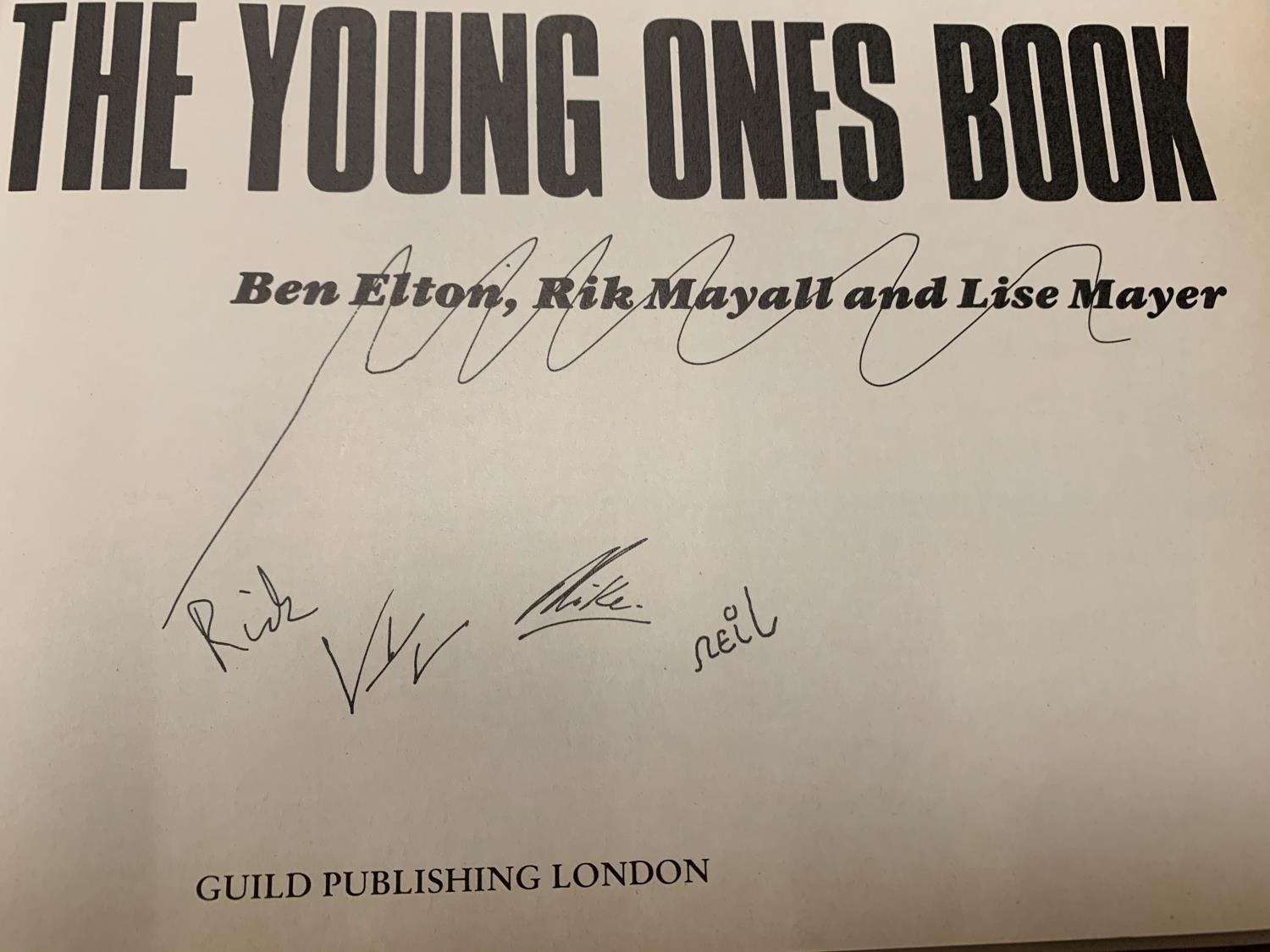 A HARD BACK COPY OF 'THE YOUNG ONES BOOK- BACHELOR BOYS' SIGNATURE IS A PRINT - Image 2 of 2