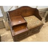 AN OAK TELEPHONE TABLE BY NEW PLAN FURNITURE
